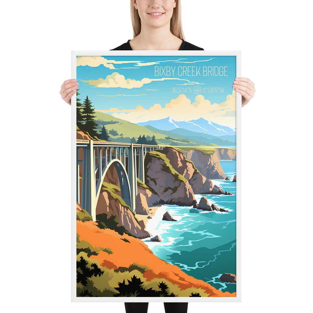 California - Bixby Creek Bridge (Framed poster)