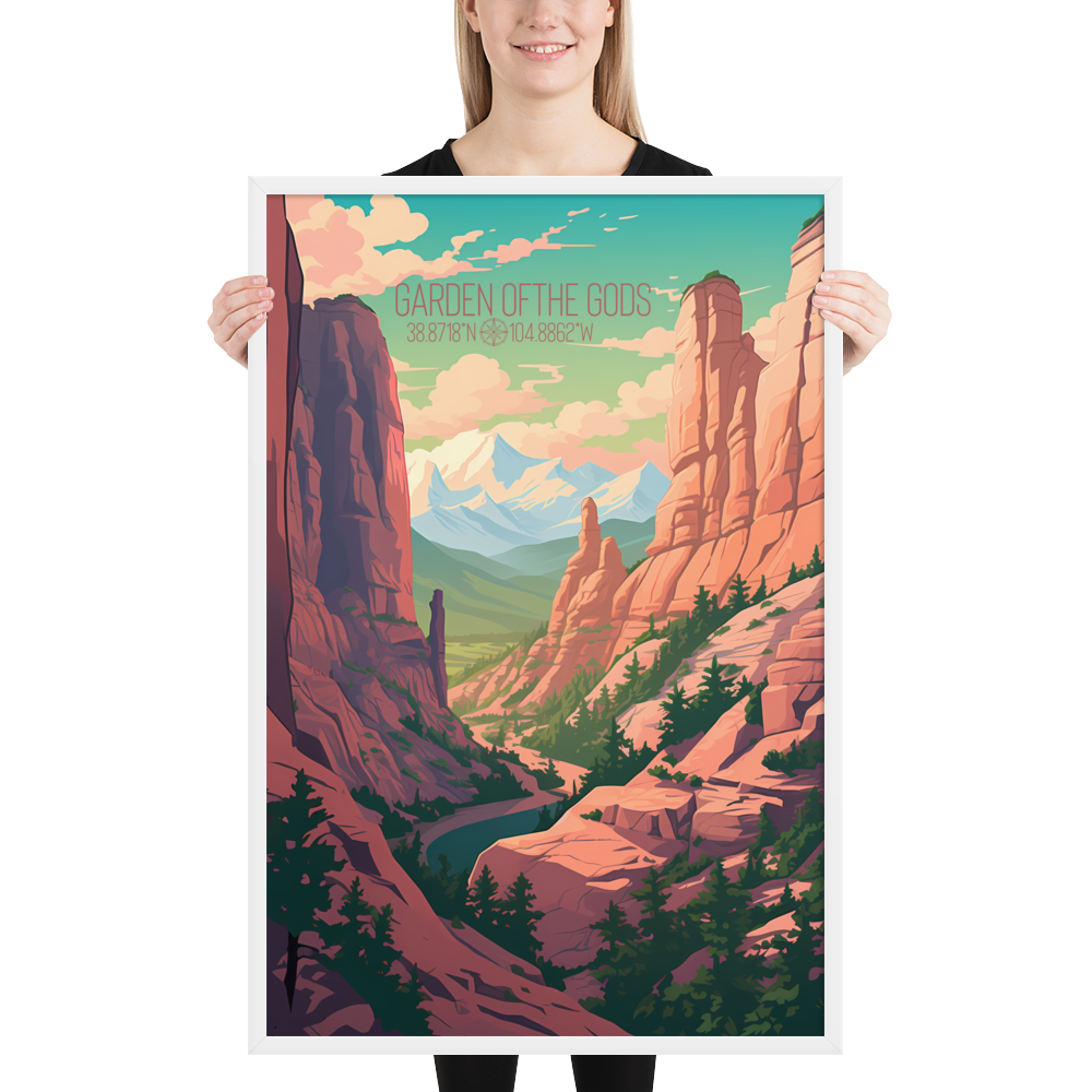 Colorado - Garden of the Gods (Framed poster)