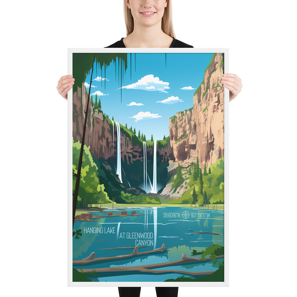 Colorado - Hanging Lake at Gleenwood Canyon (Framed poster)