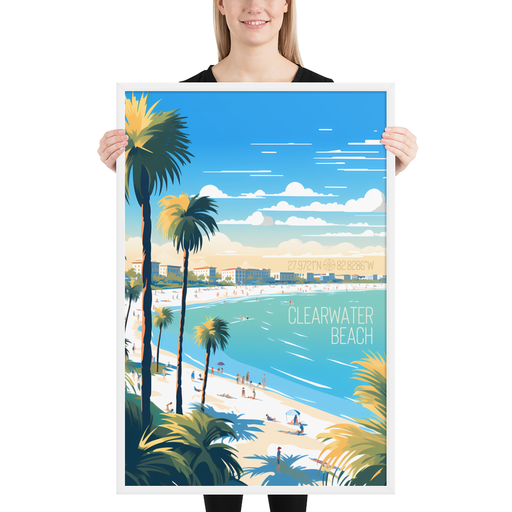 Florida - Clearwater Beach (Framed poster)