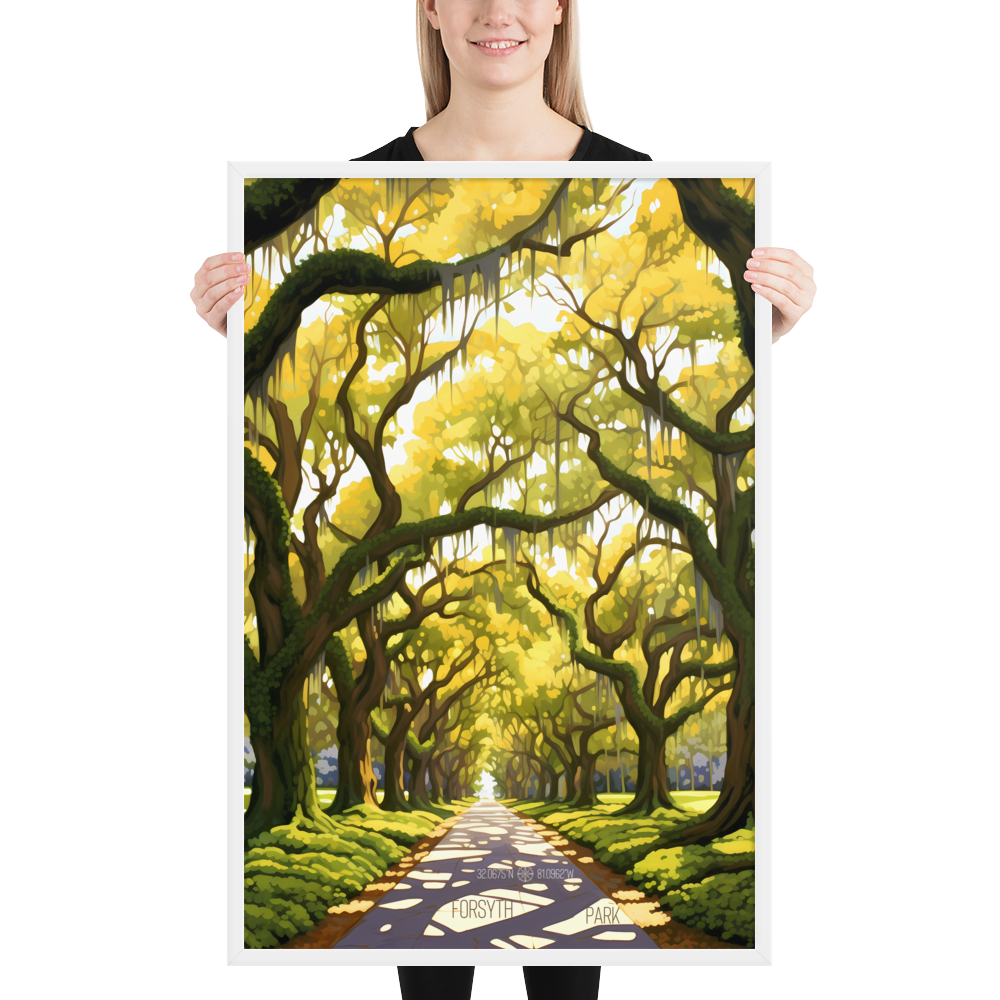 Georgia - Forsyth Park (Framed poster)