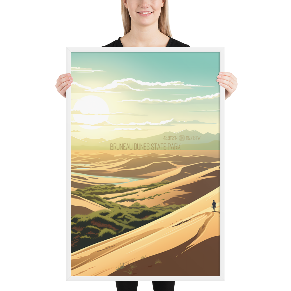 Idaho - Bruneau Dunes State Park (Framed poster)