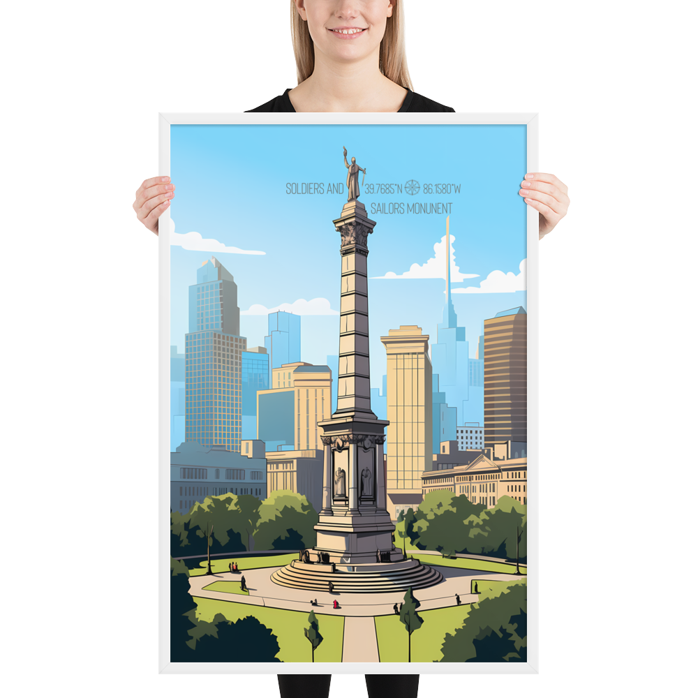 Indiana - Soldiers and Sailors Monument (Framed poster)