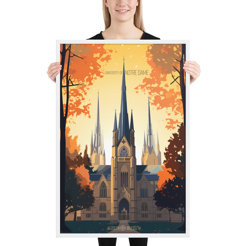 Indiana - University of Notre Dame (Framed poster)