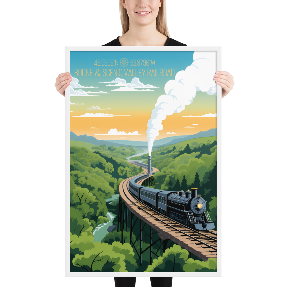 Iowa - Boone & Scenic Valley Railroad (Framed poster)