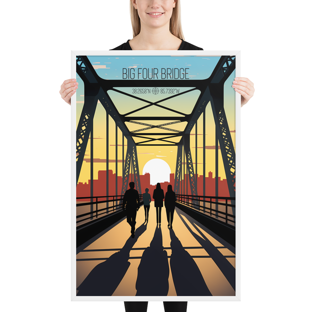 Kentucky - Big Four Bridge (Framed poster)