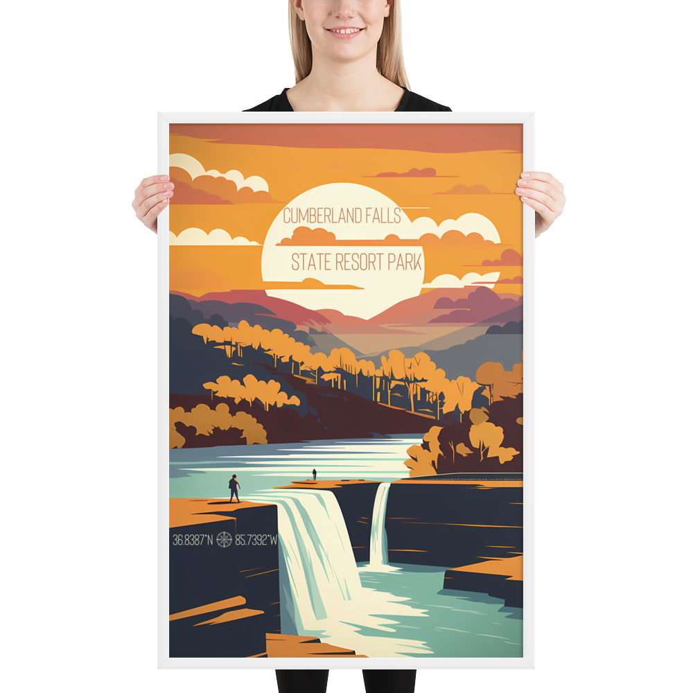 Kentucky - Cumberland Falls State Resort Park (Framed poster)