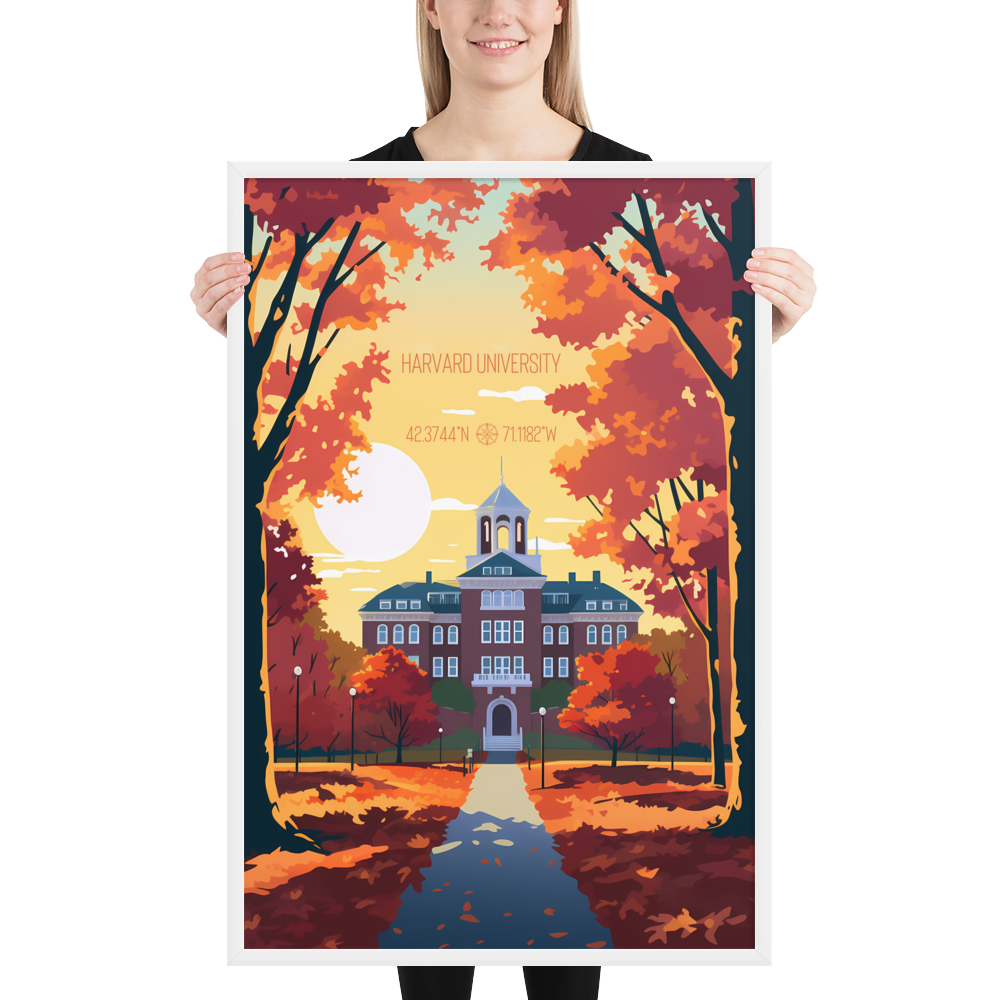 Massachusetts - Harvard University (Framed poster)