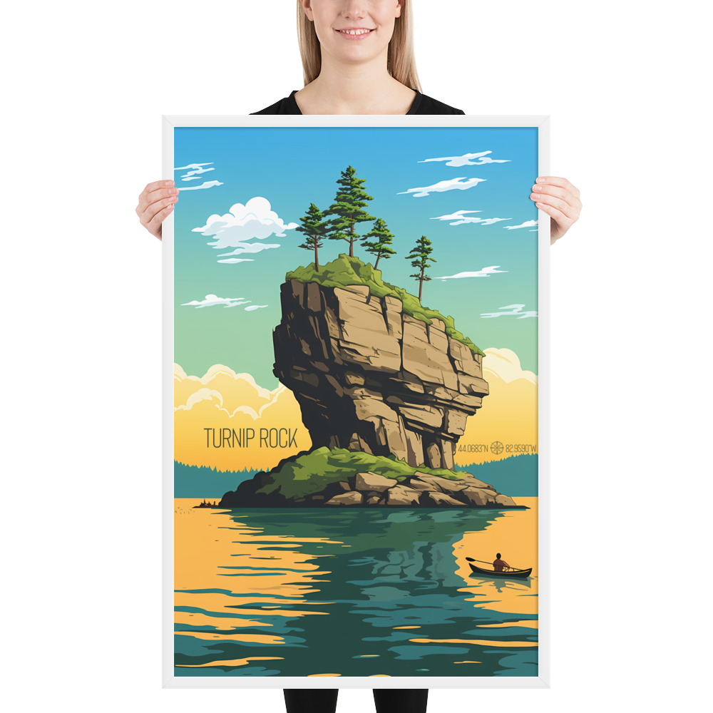 Michigan - Turnip Rock (Framed poster)