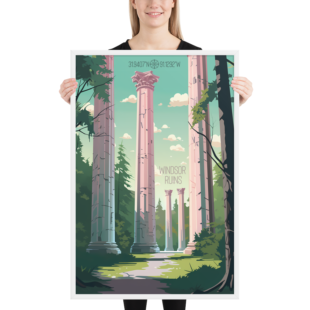 Mississippi - Windsor Ruins (Framed poster)