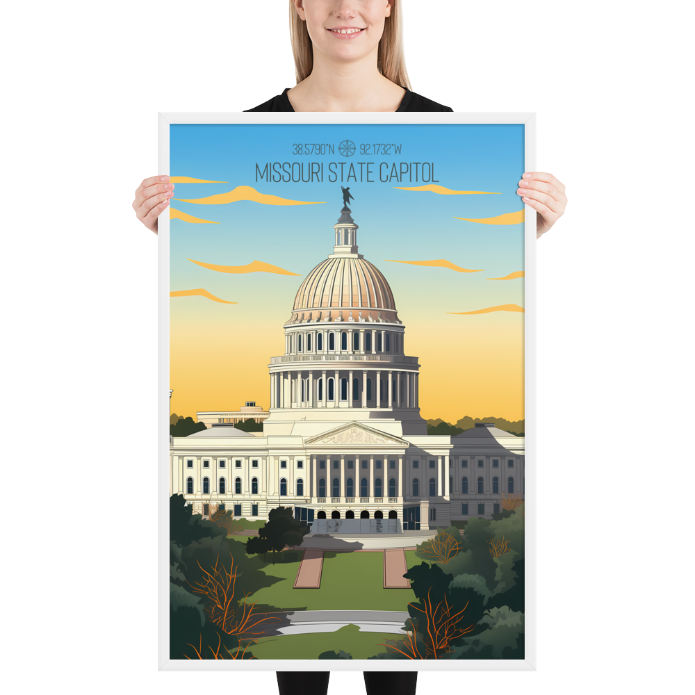 Missouri - Missouri State Capitol (Framed poster)