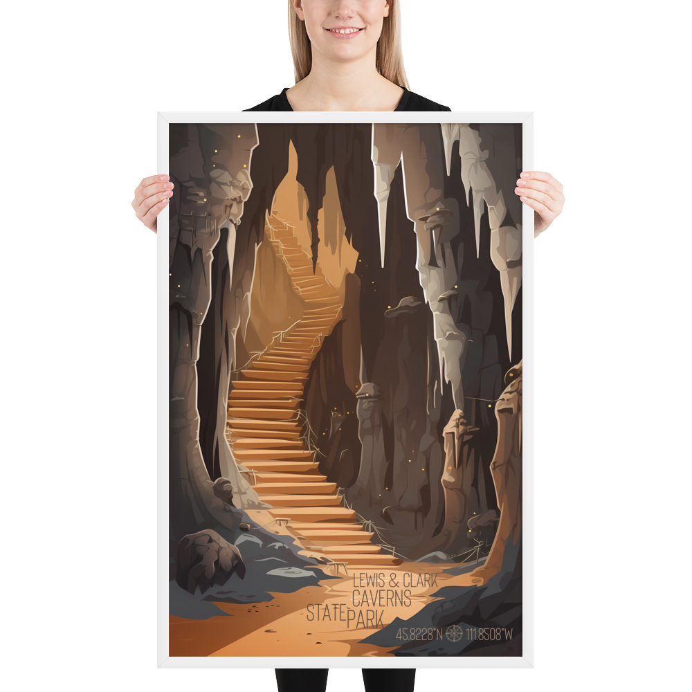 Montana - Lewis and Clark Caverns State Park (Framed poster)