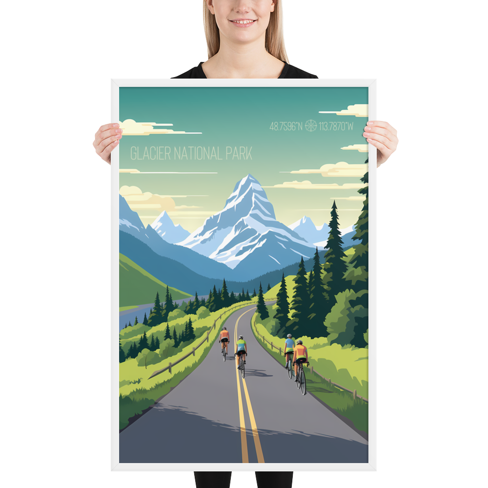 Montana - Glacier National Park (Framed poster)