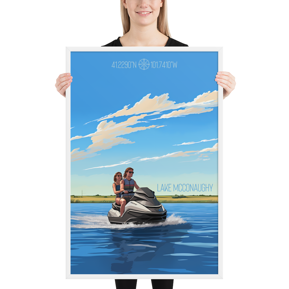 Nebraska - Lake McConaughy (Framed poster)