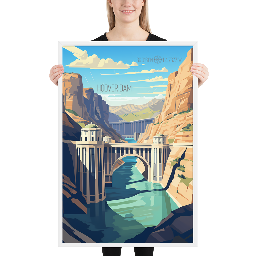 Nevada - Hoover Dam (Framed poster)