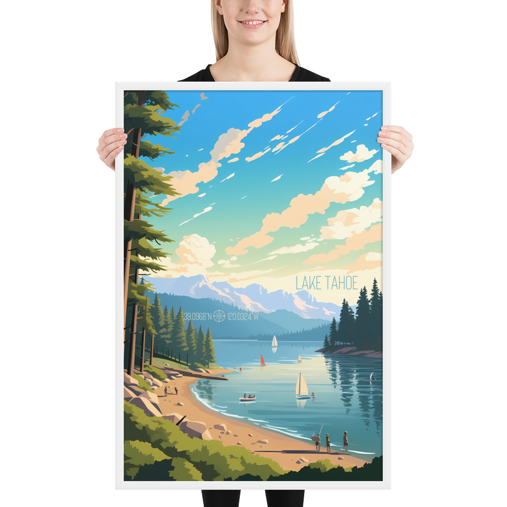 Nevada - Lake Tahoe (Framed poster)