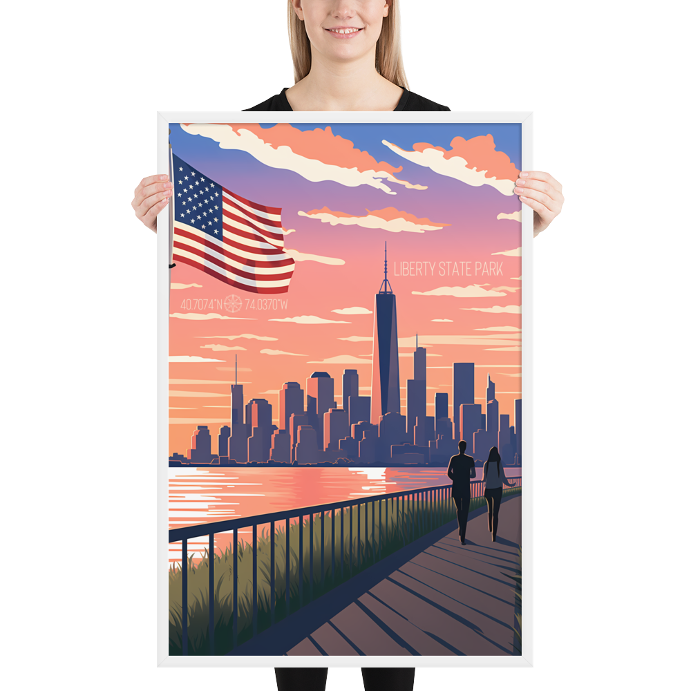 New Jersey - Liberty State Park (Framed poster)