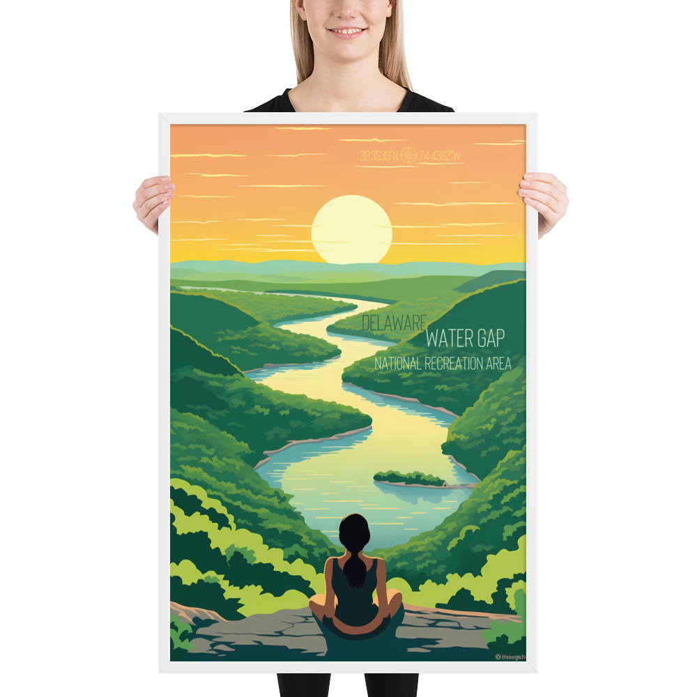 New Jersey - Delaware Water Gap (Framed poster)