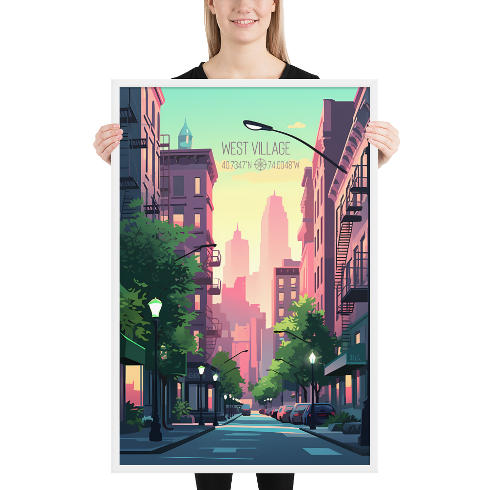 New York - West Village (Framed poster)