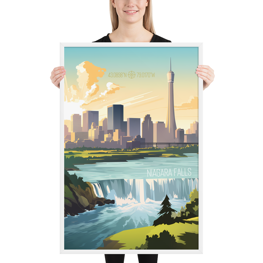 New York - Niagara Falls (Framed poster)