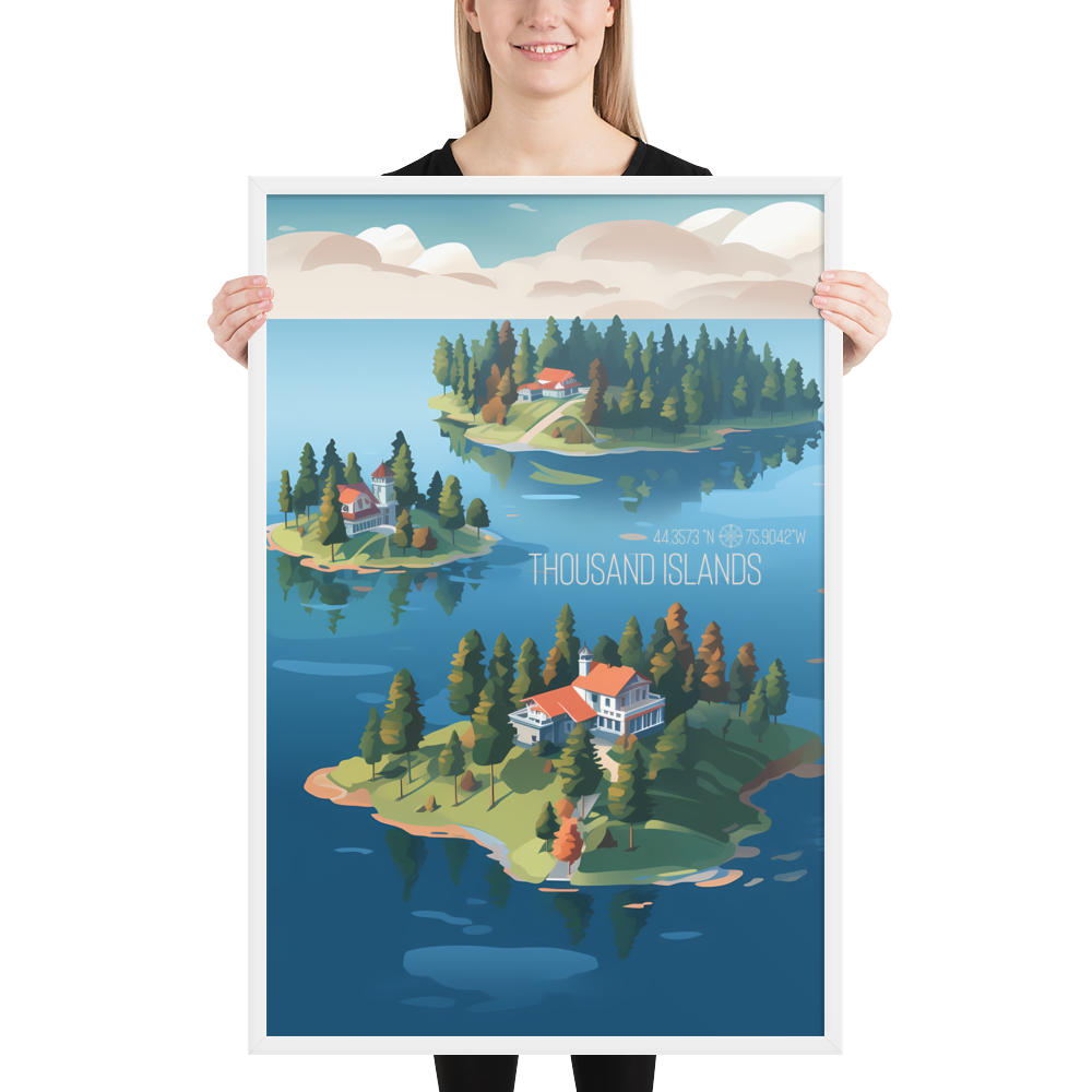 New York - Thousand Islands (Framed poster)