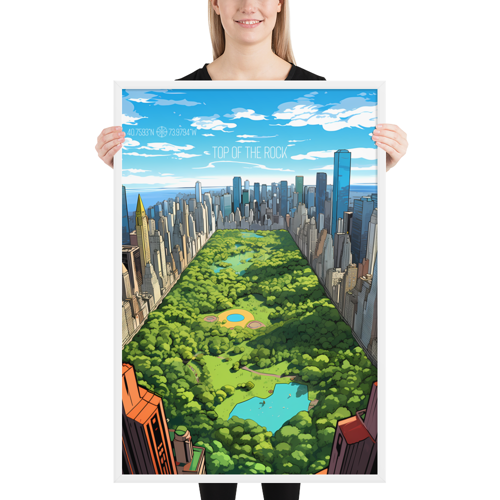 New York - Top of the Rock (Framed poster)