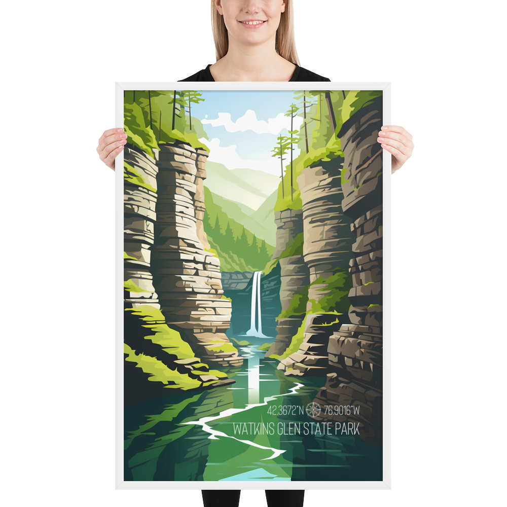 New York - Watkins Glen State Park (Framed poster)