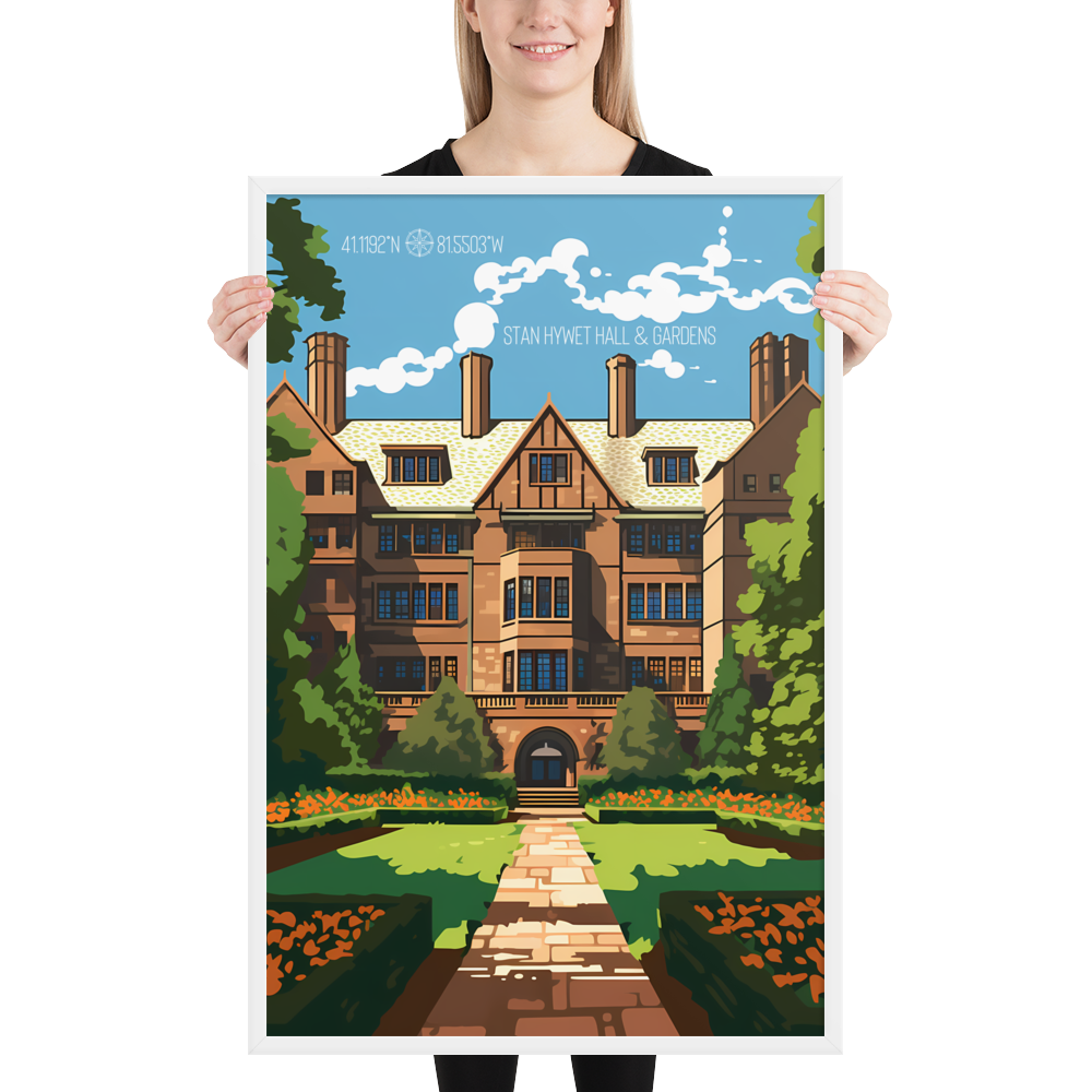 Ohio - Stan Hywet Hall and Gardens (Framed poster)