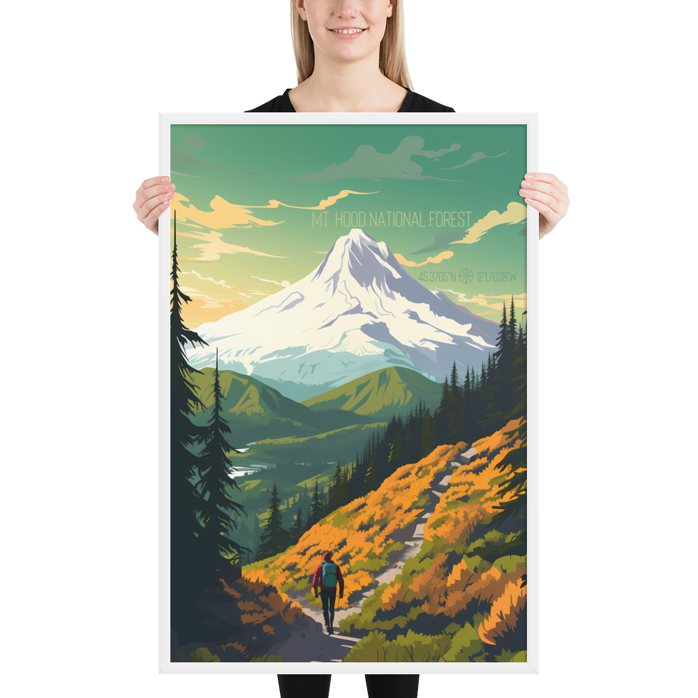 Oregon - Mount Hood National Forest (Framed poster)