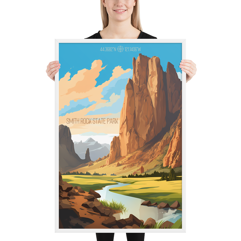 Oregon - Smith Rock State Park (Framed poster)