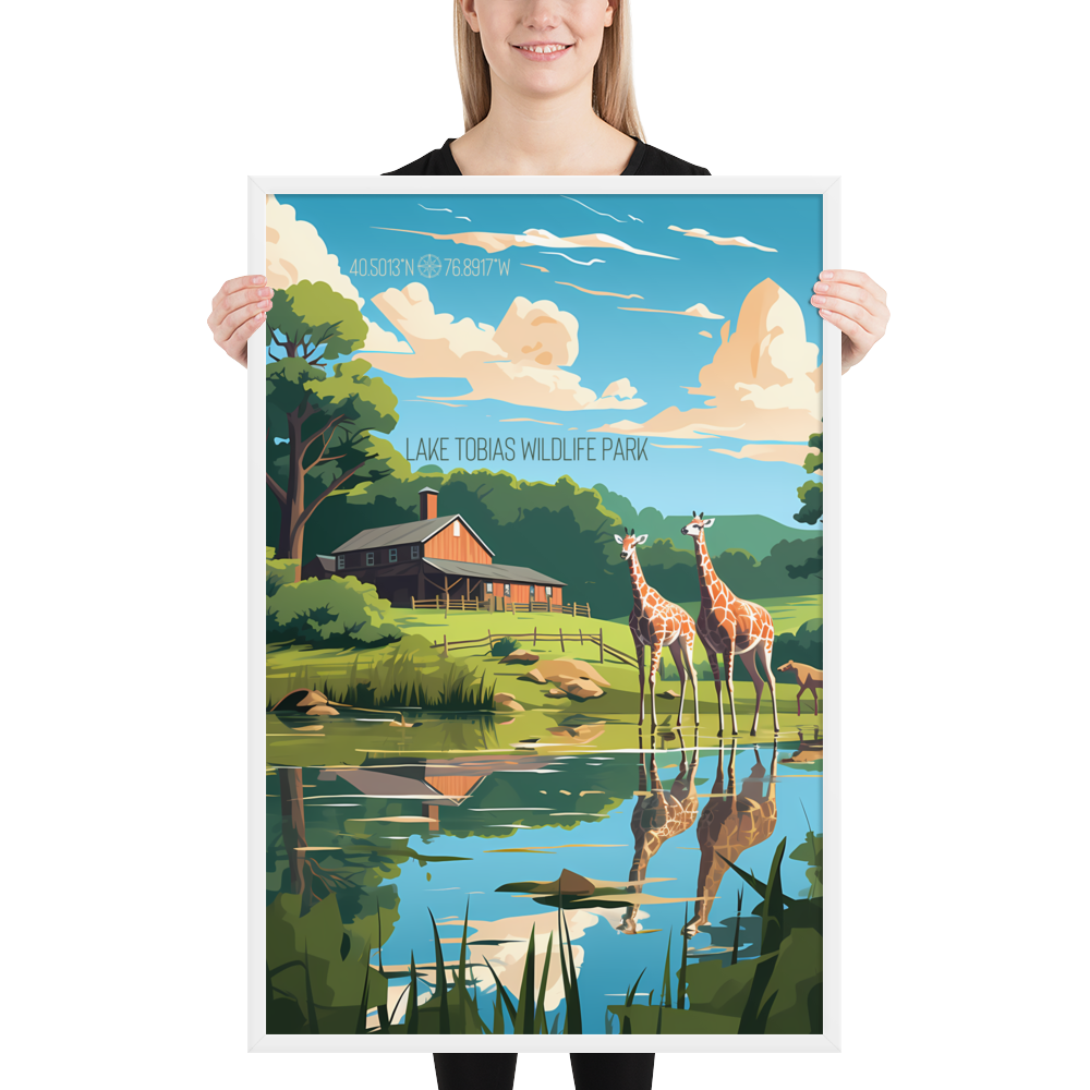 Pennsylvania - Lake Tobias Wildlife Park (Framed poster)