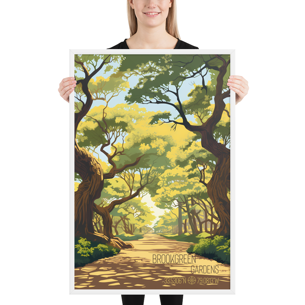 South Carolina - Brookgreen Gardens (Framed poster)