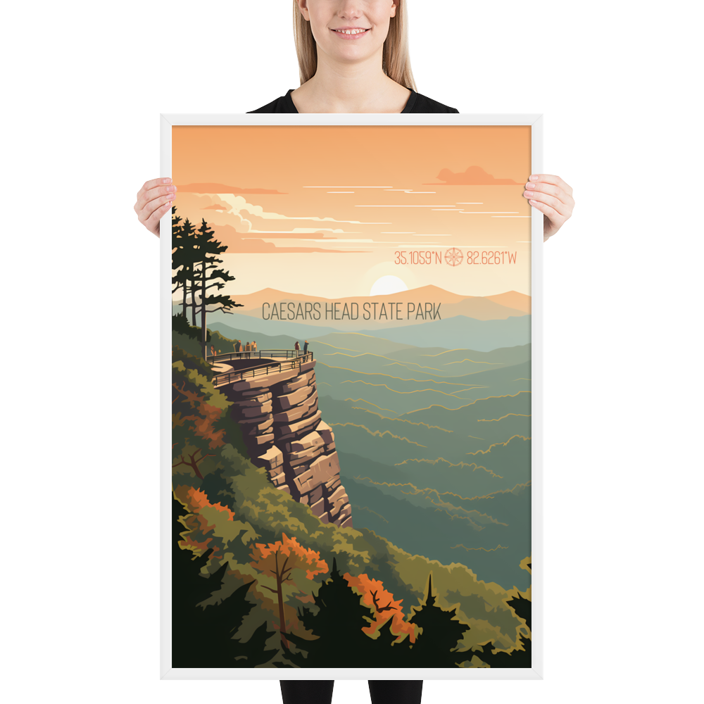 South Carolina - Caesars Head State Park (Framed poster)