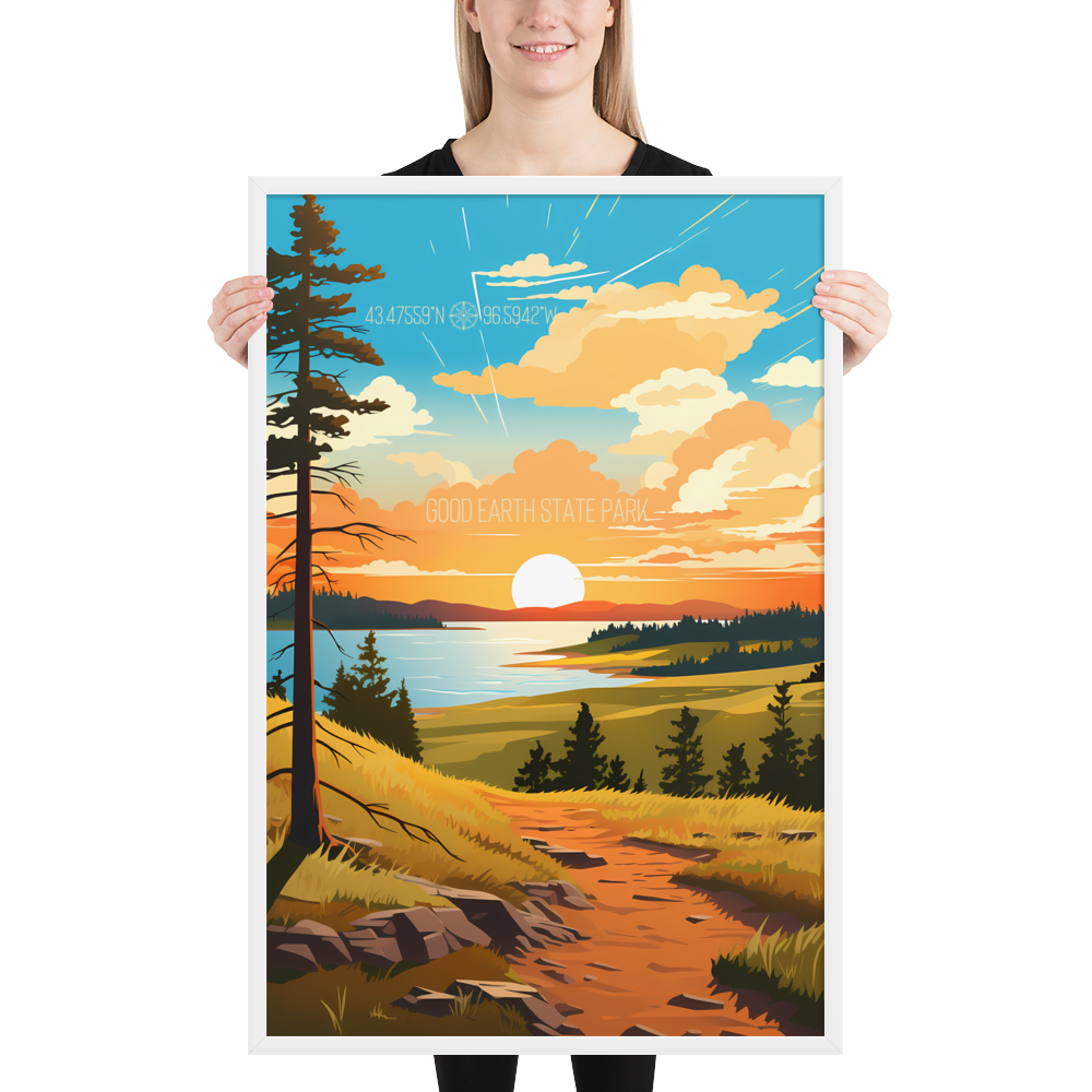 South Dakota - Good Earth State Park (Framed poster)