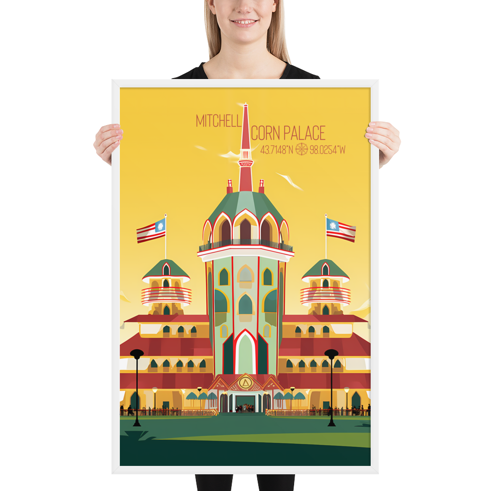 South Dakota - Mitchell Corn Palace (Framed poster)