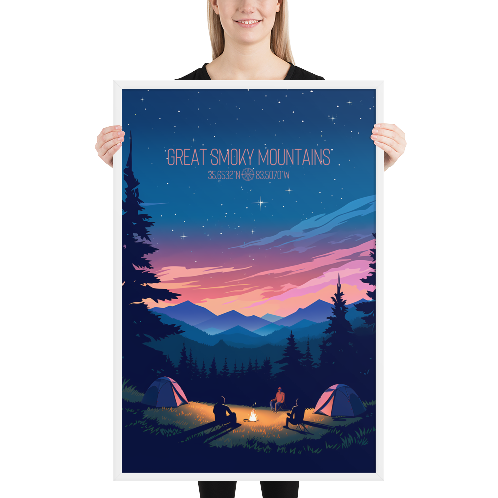 Tennessee - Great Smoky Mountains National Park (Framed poster)