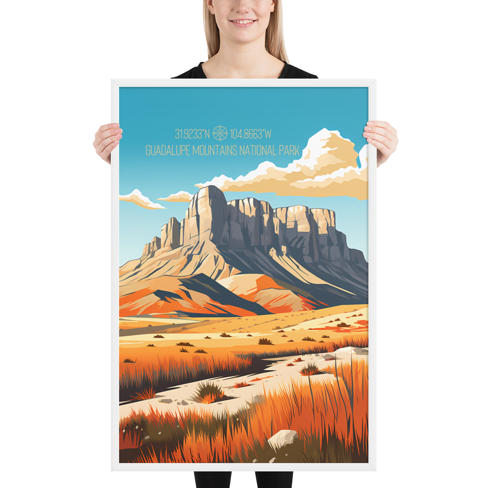 Texas - Guadalupe Mountains National Park (Framed poster)