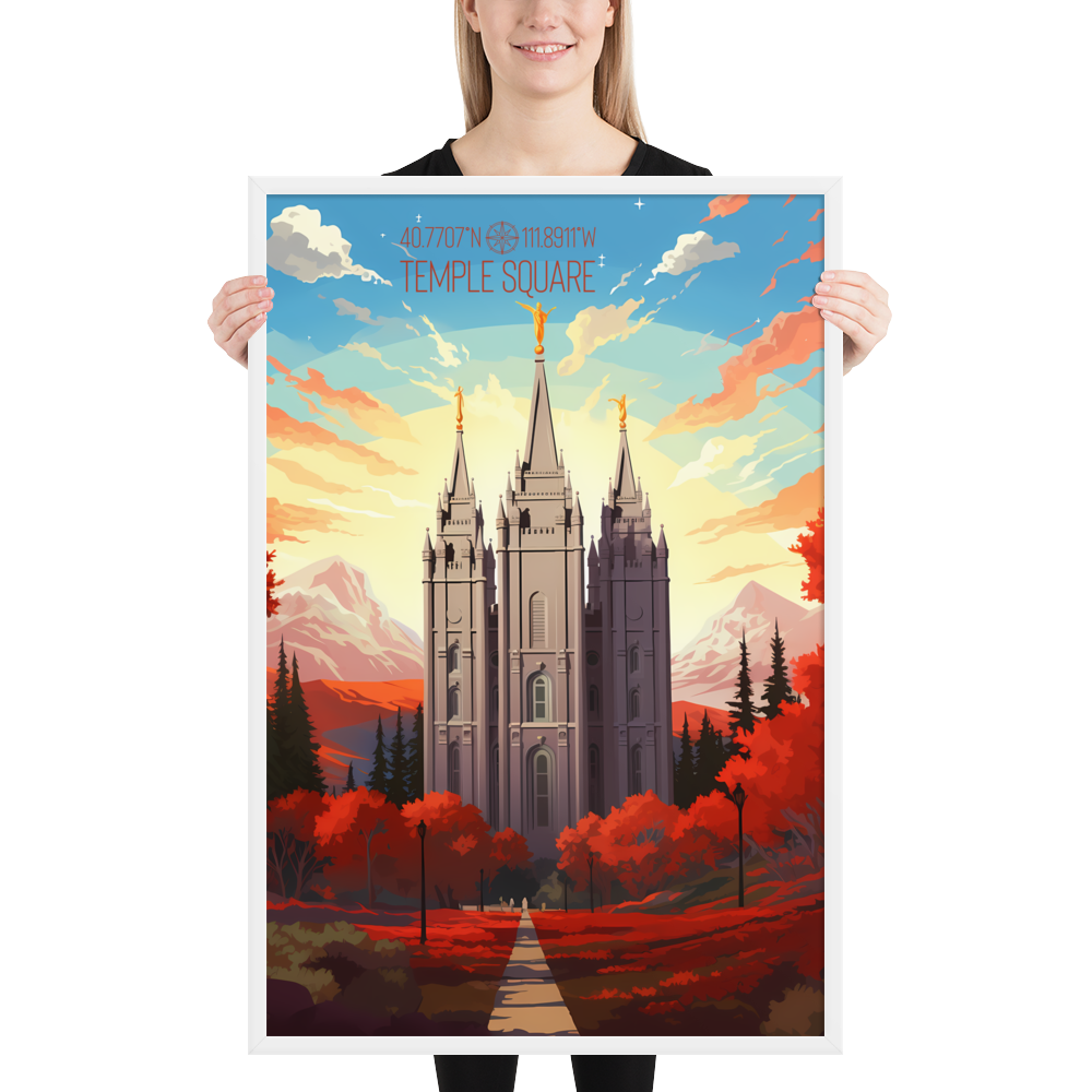 Utah - Temple Square (Framed poster)