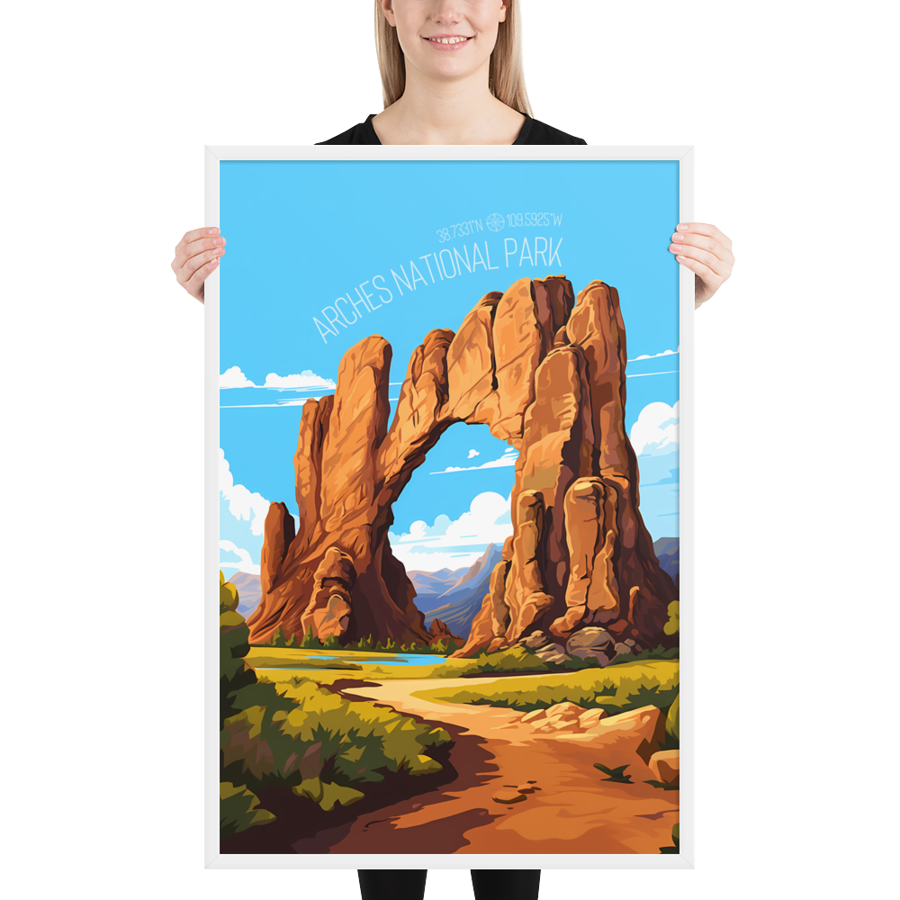 Utah - Arches National Park (Framed poster)