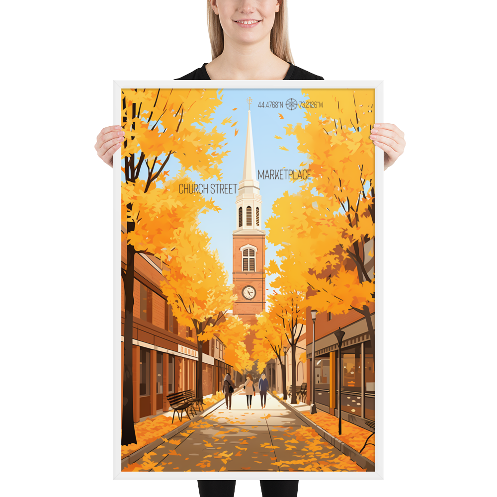 Vermont - Church Street Marketplace (Framed poster)