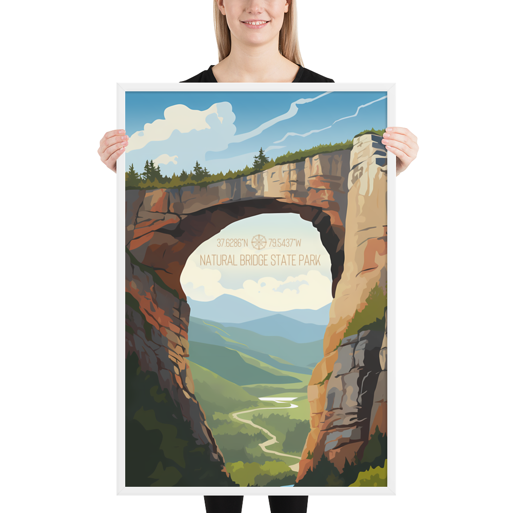 Virginia - The Natural Bridge (Framed poster)