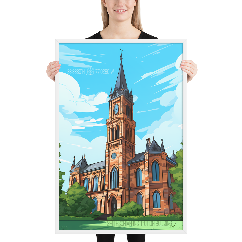 Washington D.C. - Smithsonian Institution Building (Framed poster)