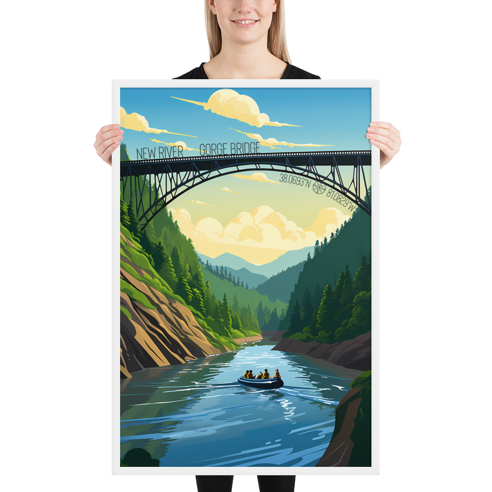 West Virginia - New River Gorge Bridge (Framed poster)