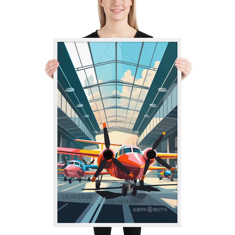 Wisconsin - EAA AirVenture Show And Museum (Framed poster)