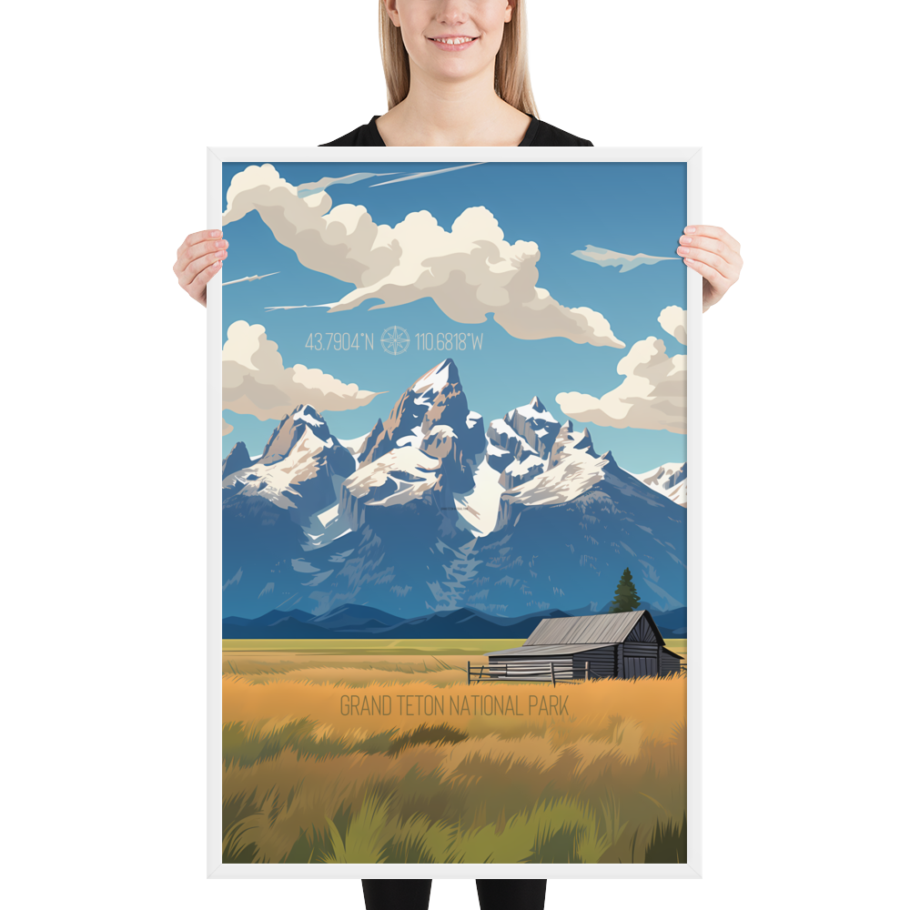 Wyoming - Grand Teton National Park (Framed poster)