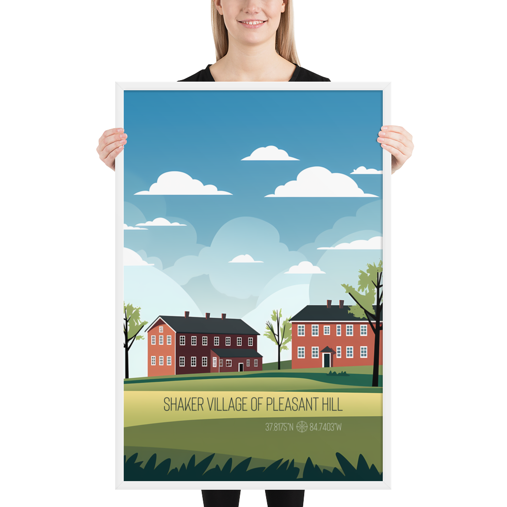 Kentucky - Shaker Village of Pleasant Hill (Framed poster)