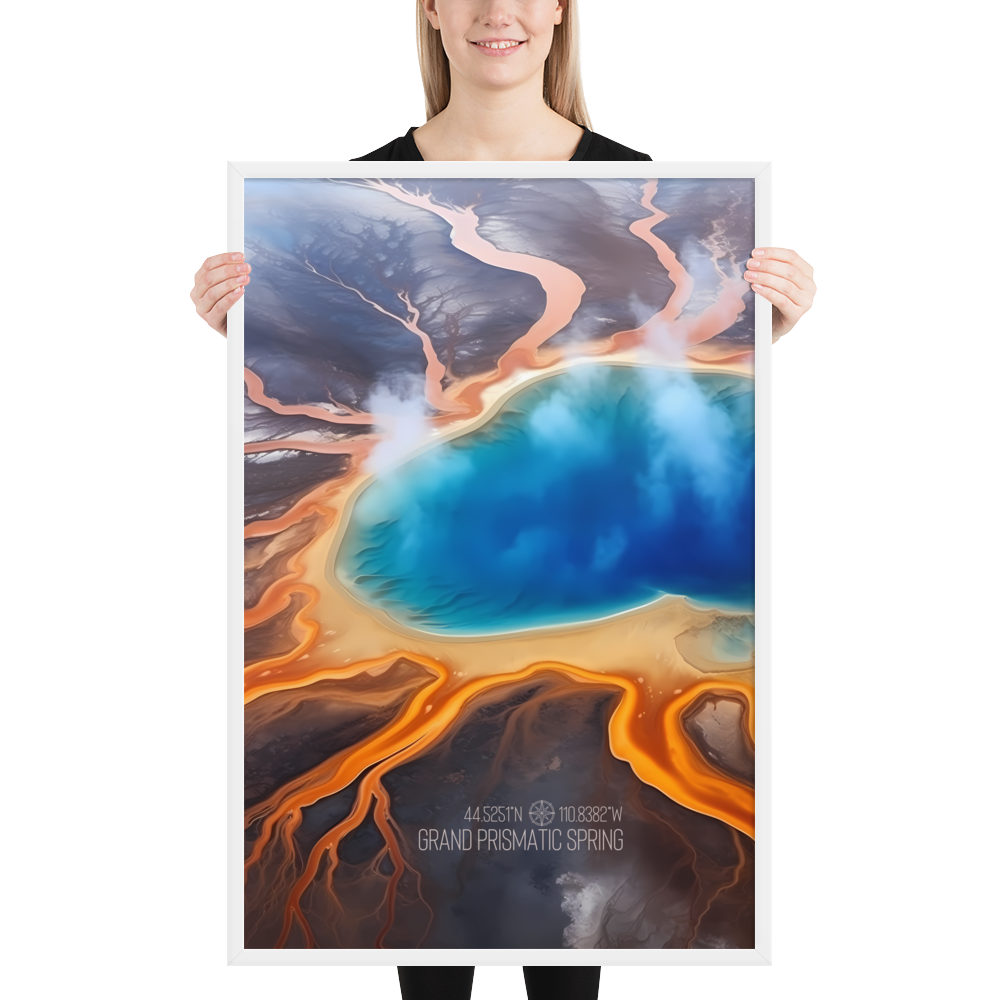 Wyoming - Grand Prismatic Spring (Framed poster)