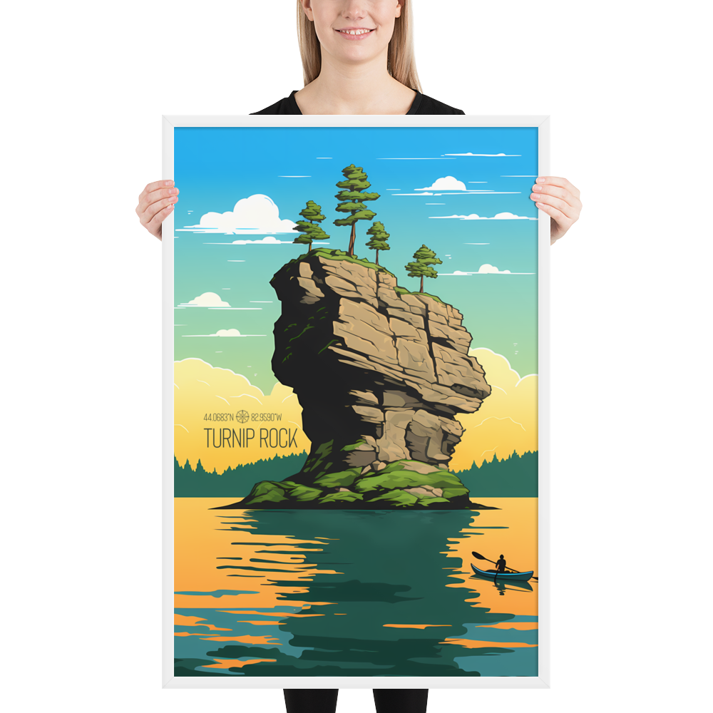 Michigan - Turnip Rock (Framed poster)