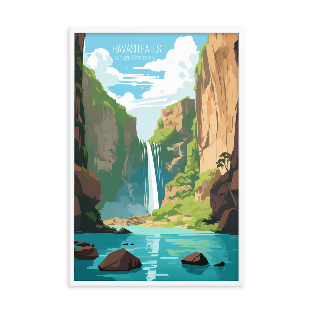 Arizona - Havasu Falls (Framed poster)