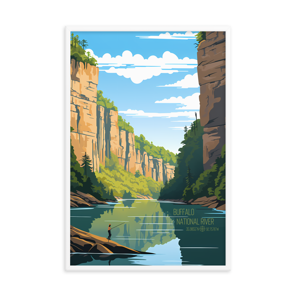 Arkansas - Buffalo National River (Framed poster)